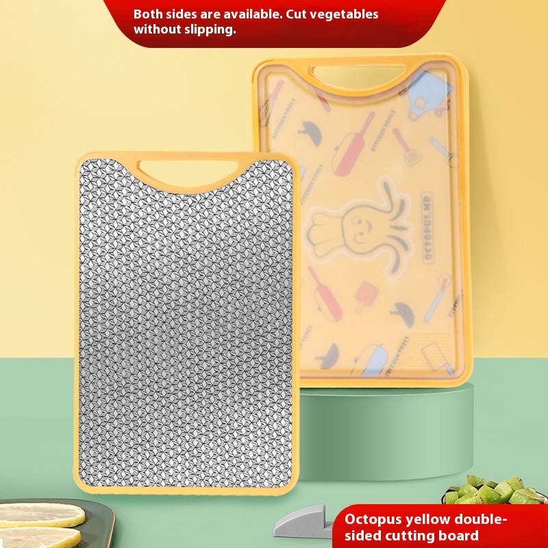 Chopping Board Antibacterial And Mildew-proof Household Fruit Chopping Board Double-sided Stainless Steel Chopping Board Household Multifunctional Plastic PPCutting Board