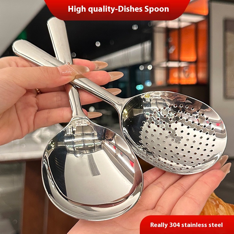 Soup Spoon304 Stainless Steel Table Spoon Stainless Steel High Value Meal Serving Spoon Spoon Household Colander Tableware Spoon