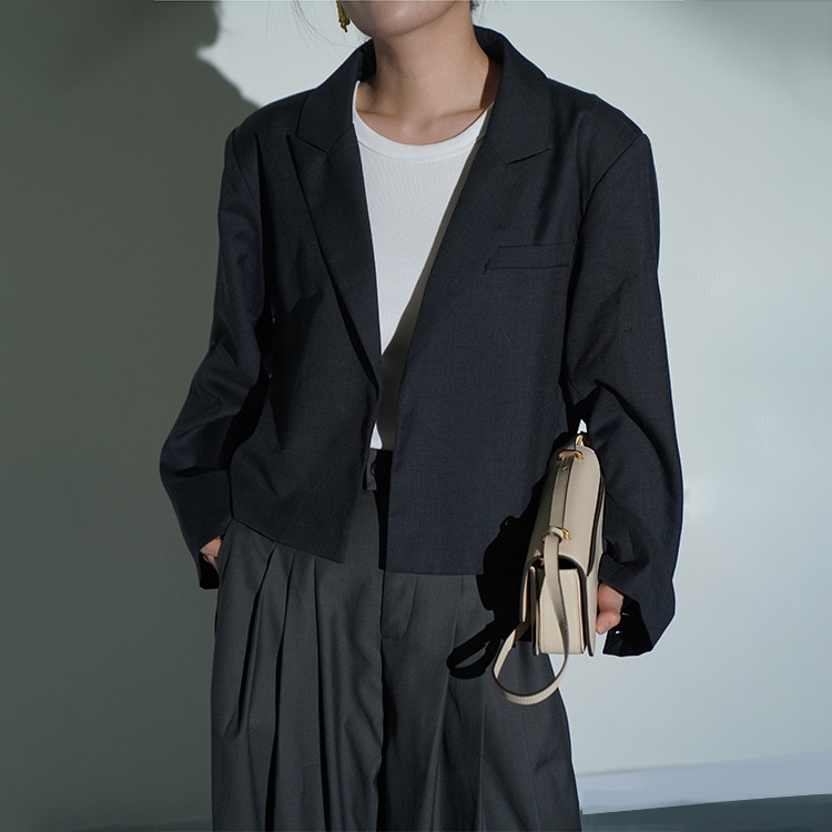 Original Design French Retro Fashionable Loose Short Suit Fine Wool Thin Suit Women's Short Suit