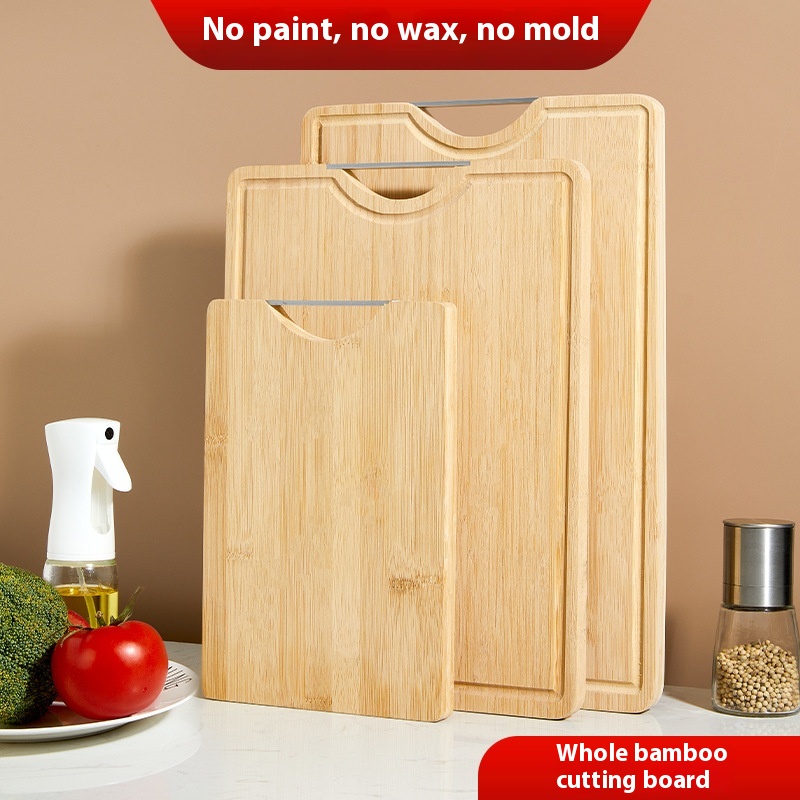 Whole Bamboo Cutting Board Antibacterial And Mildew-proof Household Solid Wood Cutting Board Thickened Kitchen Vegetable And Fruit Cutting Board Cutting Board