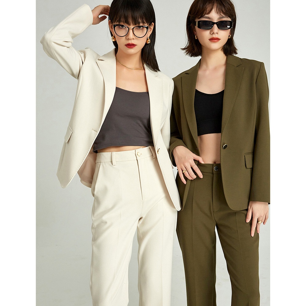 [Shengdu]23 Spring And Autumn TRSeries Suit Set Simple Workplace Commuter Temperament Jacket Set