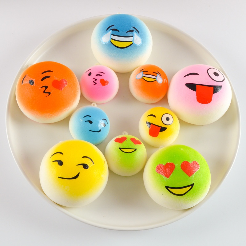 Xiaohongshu Pu Slow Rebound Bread Color Network Expression Simulation Slow Rebound Steamed Bun Props Bag Pendant