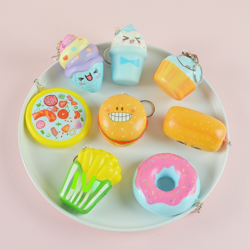 Same PUSlow Rebound Toy Simulation Popcorn Hamburger Ice Cream Squeezing Squishy Toy