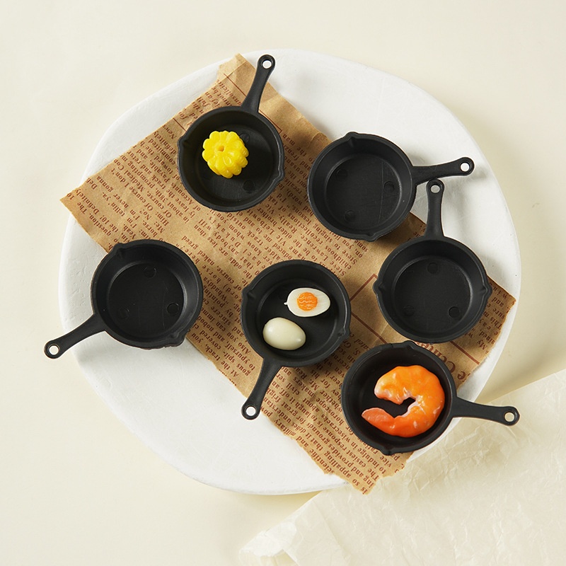 Simulation Mini Pan Prop Model DIYSimulation Food Play Pots And Bowls Doll House Food Container Accessories