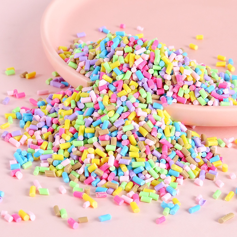 Soft Clay Pieces,Soft Clay Color Strips,Doll House DIYCake Decoration Accessories,Simulation Cream Color Needles,Crystal Mud Fillers