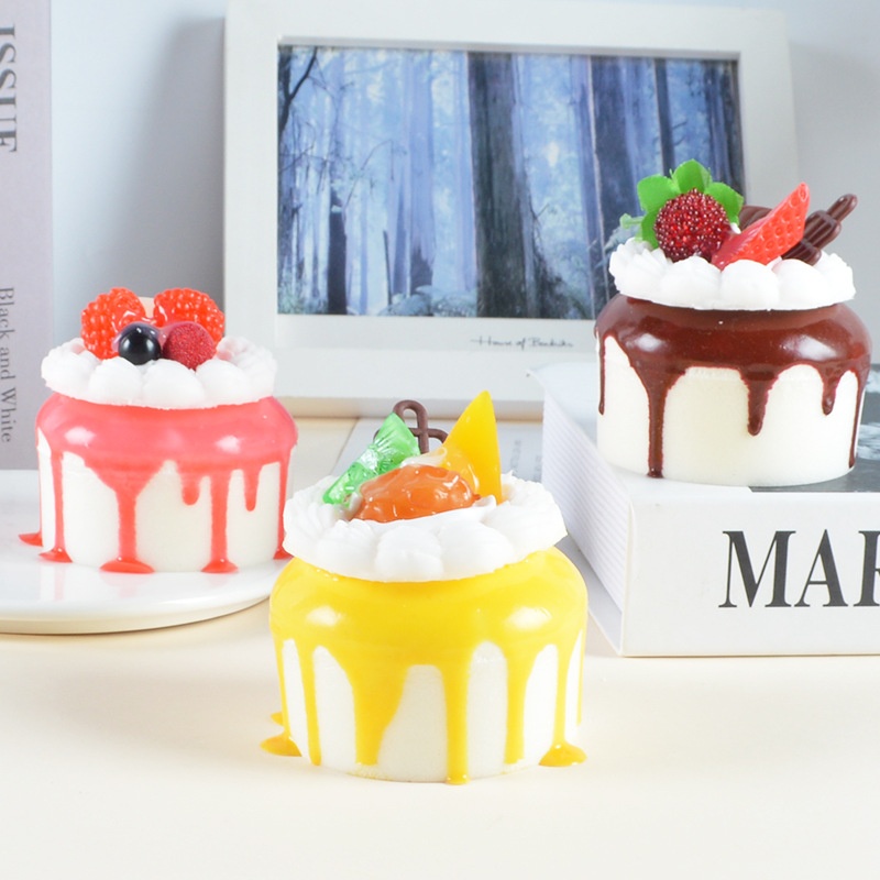 PUSimulation Cake Model Props Douyin Streaming Fake Cream Cake Bread Bakery Shop Window Decoration