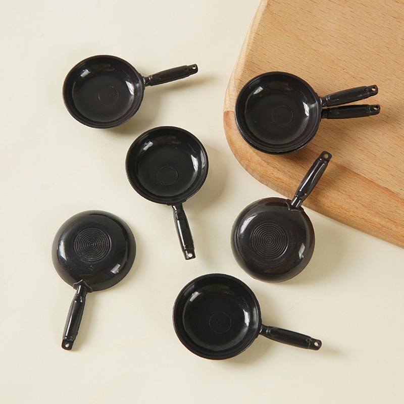 Simulation Mini Food Play Pan Frying Pan Props DIYDoll House Clay Dining Kitchen Utensils Mini Non-stick Pan