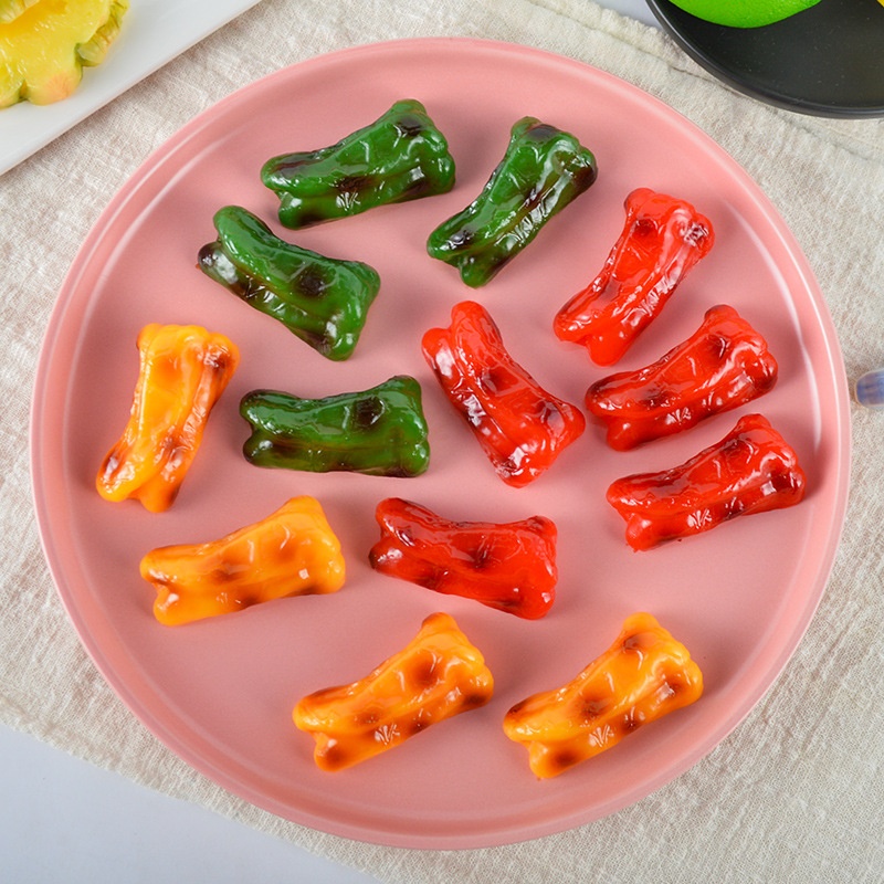 Simulation Vegetable Half Green Pepper Model Plastic Fake Vegetable Pepper Prop Enlightenment Education Toy