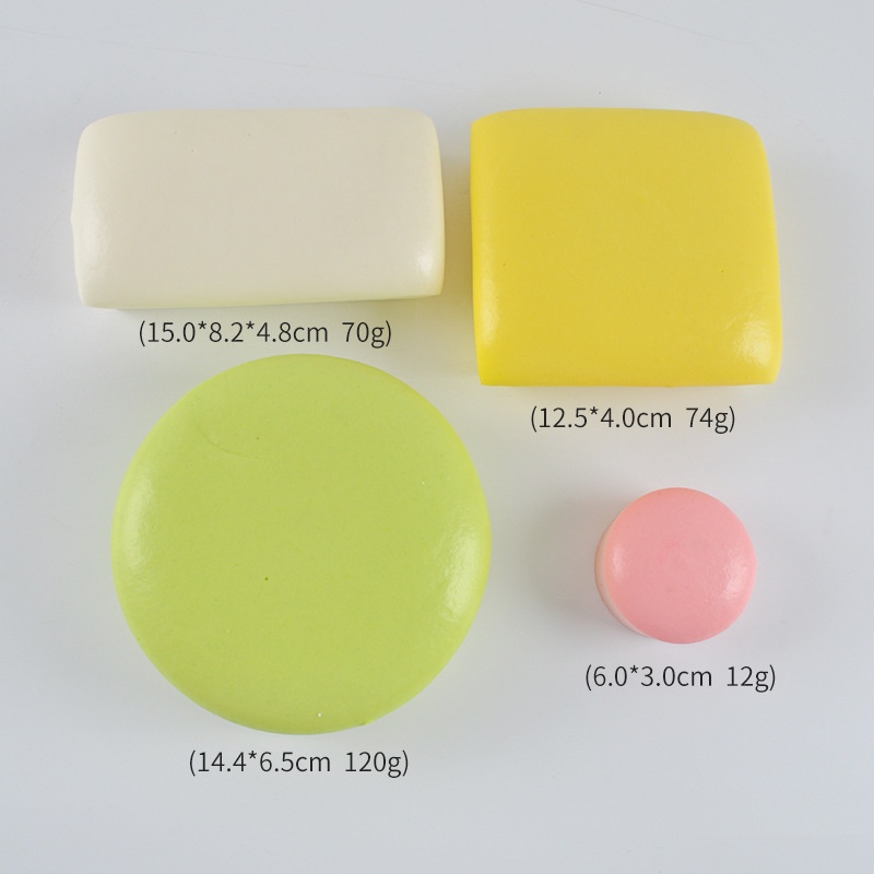 Pu Slow Rebound Simulation Sticky Bread Macaron Color Simulation Steamed Cake Bread Net Celebrity Sticky Bread Cake