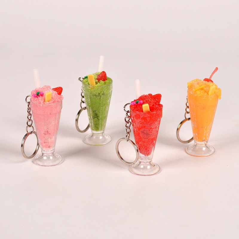 Yiwu Small Commodities Simulation Ice Cream Sundae Food Play Pendant Cute Small Fresh Boys And Girls School Bag Pendant