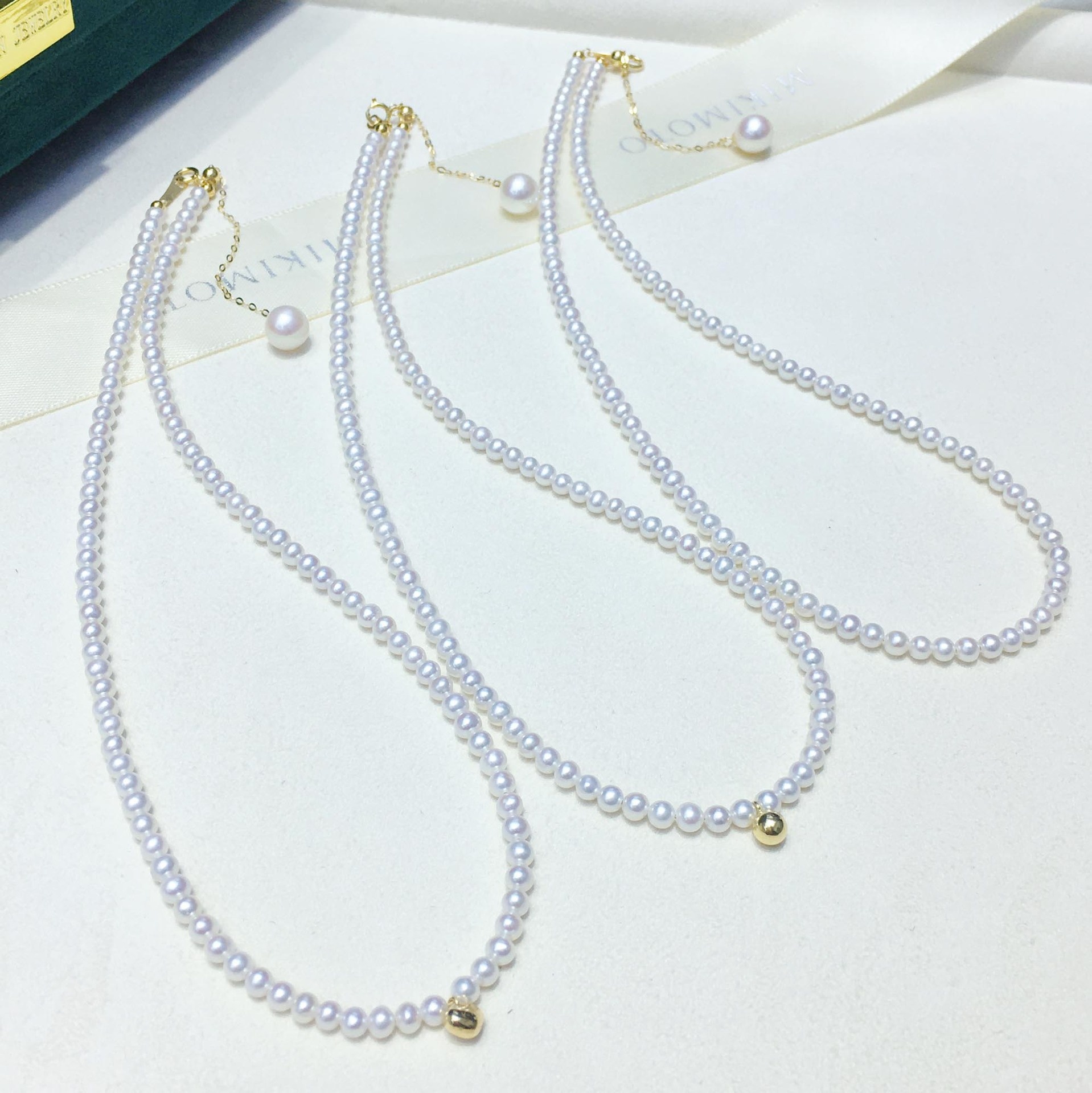 Xiaohongshu Internet Celebrity18 KGold AU750 Mini Tianran Freshwater Pearl Necklace Choker Clavicle Chain Necklace