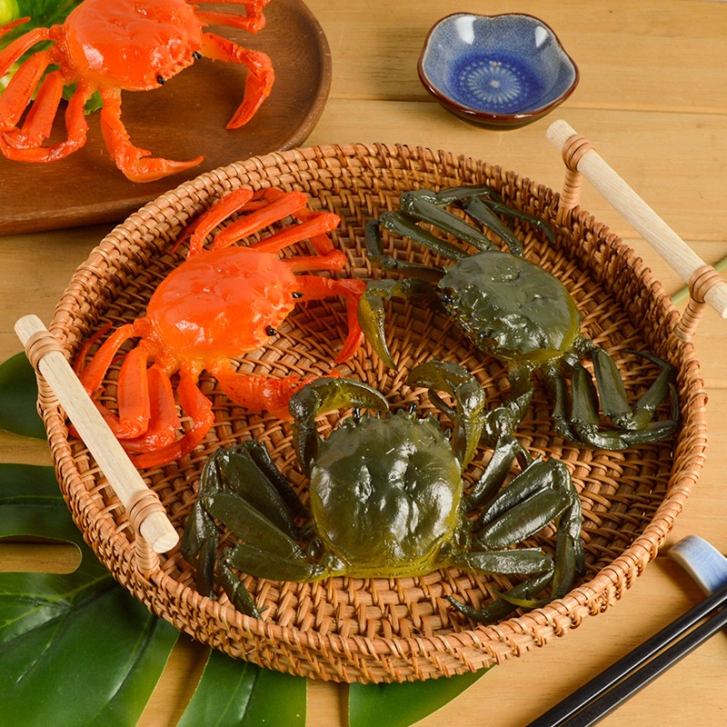PVCSimulation Hairy Crab Props Creative Simulation Food Model Simulation Blue Crab Crab Food Play Funny Props