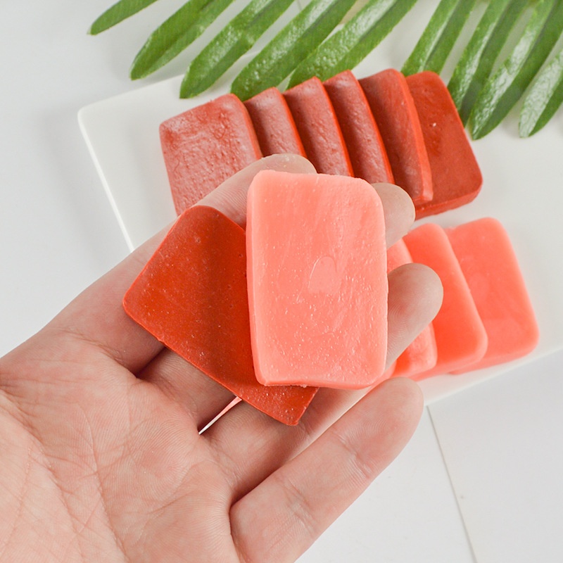 PVCSimulation Duck Blood Block Prop Keychain Pendant Creative Merlin Luncheon Meat Pendant Simulation Food Play