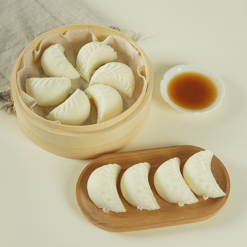 Pu Slow Rebound Dumpling Pendant Simulation Food Pinch Music Venting Toy Simulation Dumpling Fried Dumpling Pastry Props