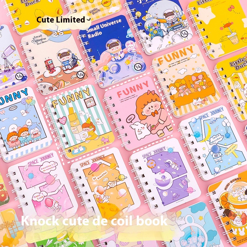 Simple Thickened A5 Exercise Book A7 Notepad Coil Book Soft Copy Horizontal Linepirational High Value Book Student Gift