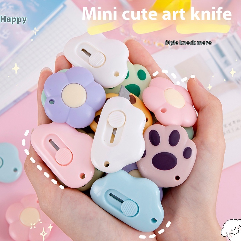Cloud Cartoon Small Utility Knife Convenient Primary School Students Diy Handmade Paper Cutter To Open Express Package Small Knife