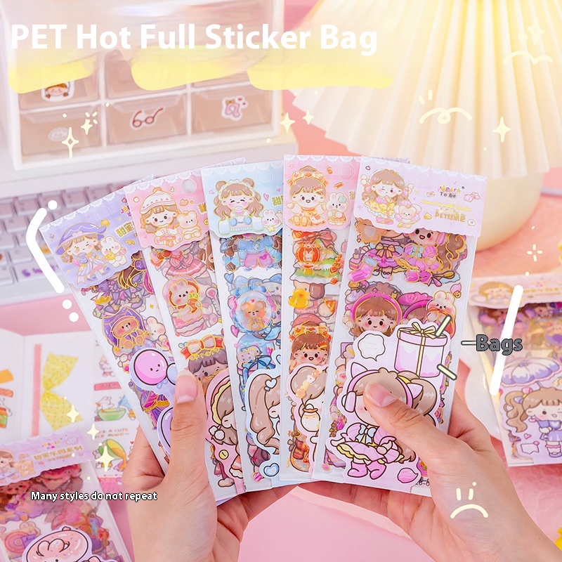Guka Sticker Series Set Creative Cartoon Cute Children's Stickers Korean Material Handbook Stickers Gift