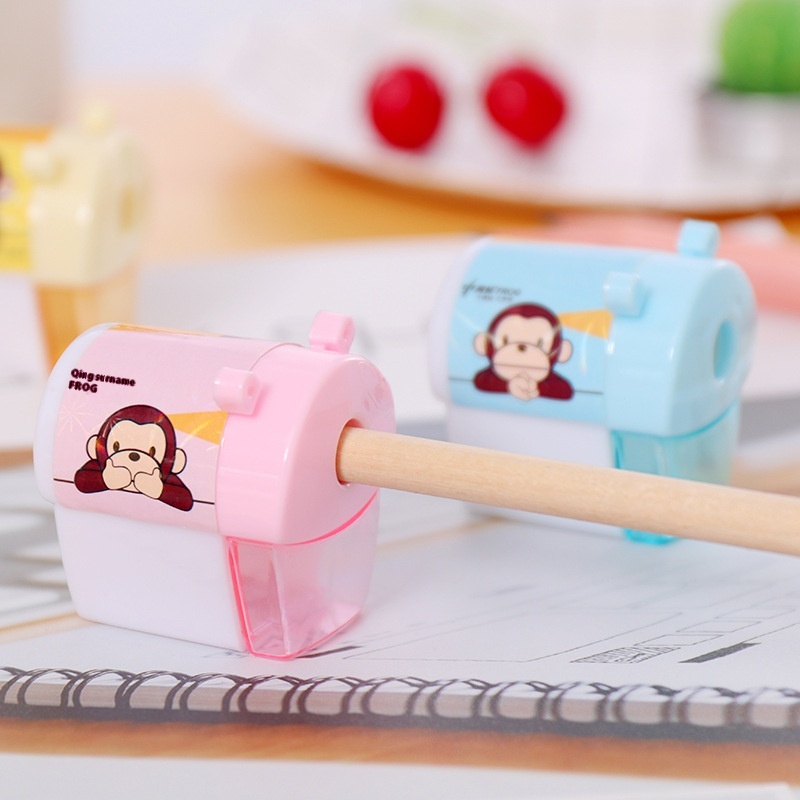 House Shape Single Hole Pencil Sharpener Cartoon Manual Student Pencil Sharpener Art Painting Supplies