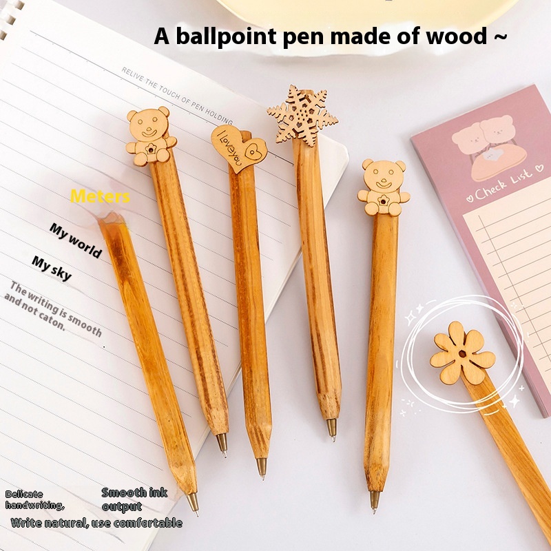 Branch Oil Pen Craft Ballpoint Pen Shape Log Retro Black Pen High Value Gift