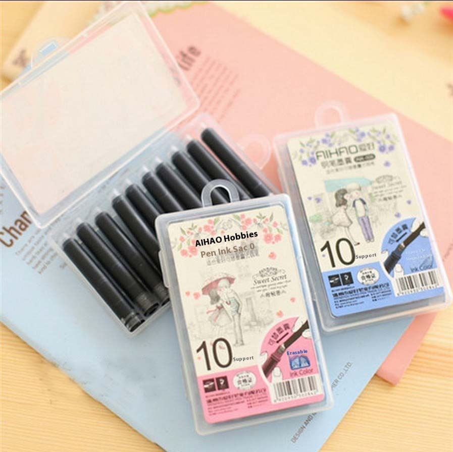 Hobby Ink Cartridge INK-00610 Pack Replaceable Fountain Pen Ink Cartridge Sweet Secret With Plastic Ink Cartridge Box