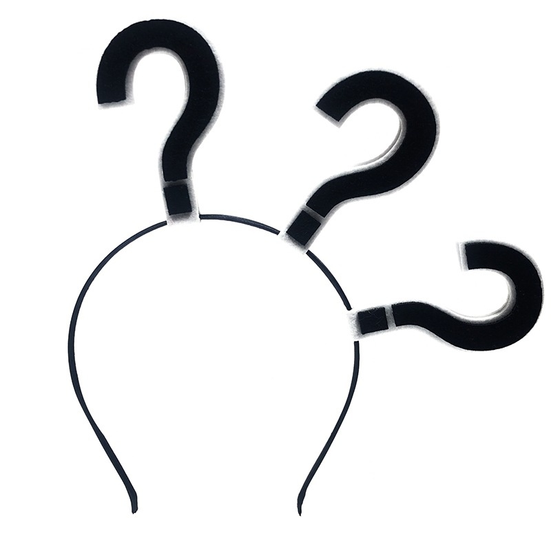 Personalized Question Mark Exclamation Mark Arrow Hairpin Hair Accessories Big Question Mark Exclamation Mark Arrow Headband Activity Peach Heart Headband