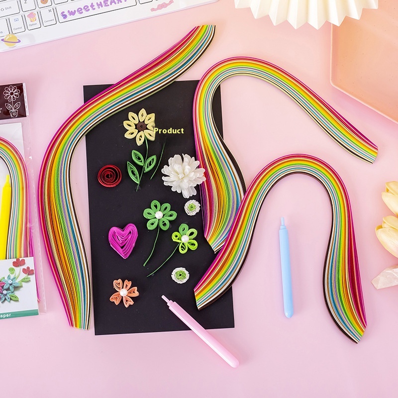 Quilling Set Tool Material Package Student Beginner DIYAdult Handmade Quilling Line Drawing Quilling Paper Strips