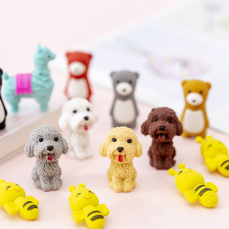 Cartoon Animal Eraser School Supplies Children's Creative Stationery Student Prize Gift Eraser T