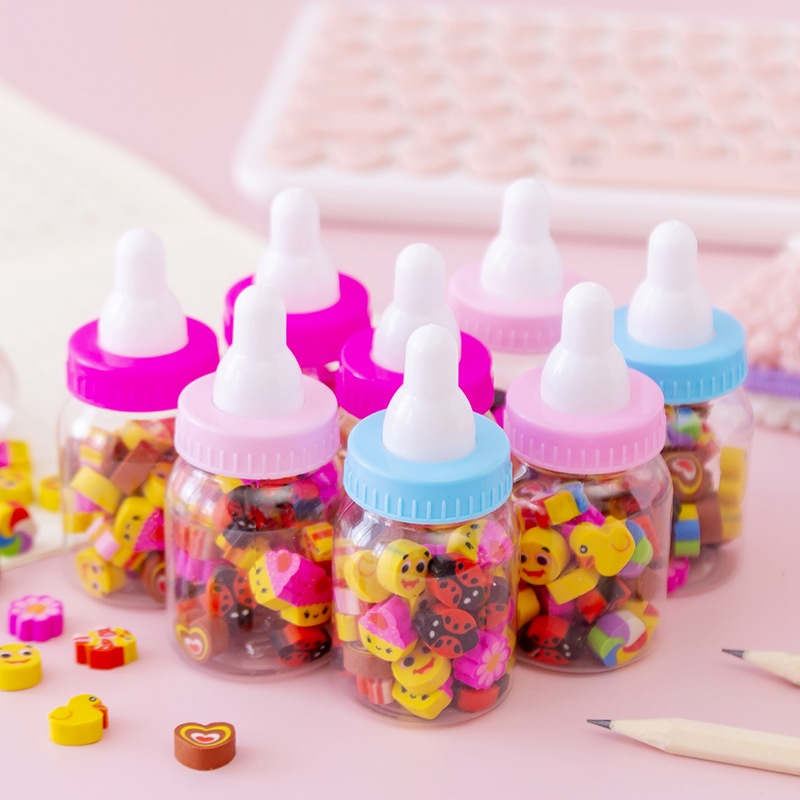 Creative Gift Stationery School Supplies Primary School Student Learning Prize Cartoon Bottle Shape Mini Eraser T