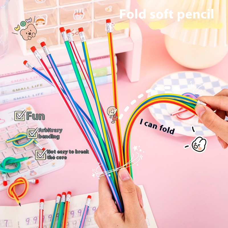 Deformed Pencil30cm Creative Stationery Primary School Students Writing Prizes Can Be Bent And Folded To Write Continuously Soft Pencil