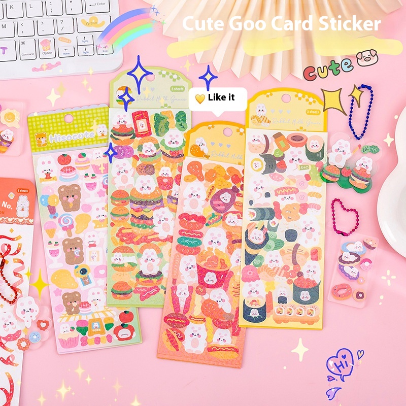 Original Cute Guka Stickers Korean Kawaii Handbook Material Stickers Cartoon DIYStar Stickers Decorative Stickers