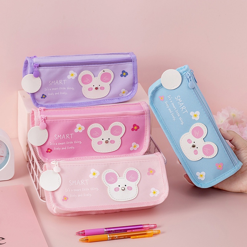 Pencil Bag Simple Elementary School Students Cute Cartoon Large Capacity Stationery Bag Korean Version Pencil Bag Boy Pencil Case T