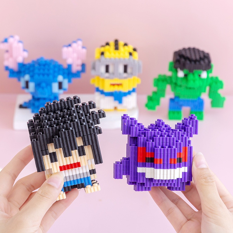 Children's Educational Three-dimensional Puzzle Cartoon Series Building Blocks Small Particles Assembled Boy Toys Educational Puzzle Gift