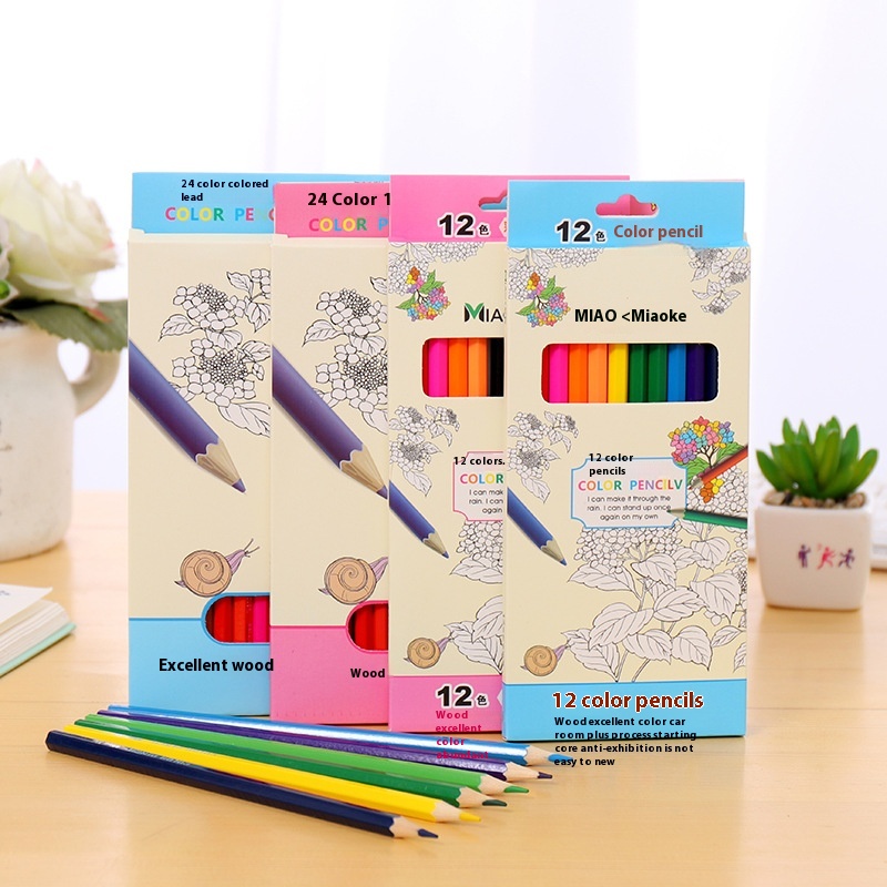 Cartoon Children's Colored Pencils362412 Colors Sweet Student Hand-painted Coloring Pen Coloring Color T