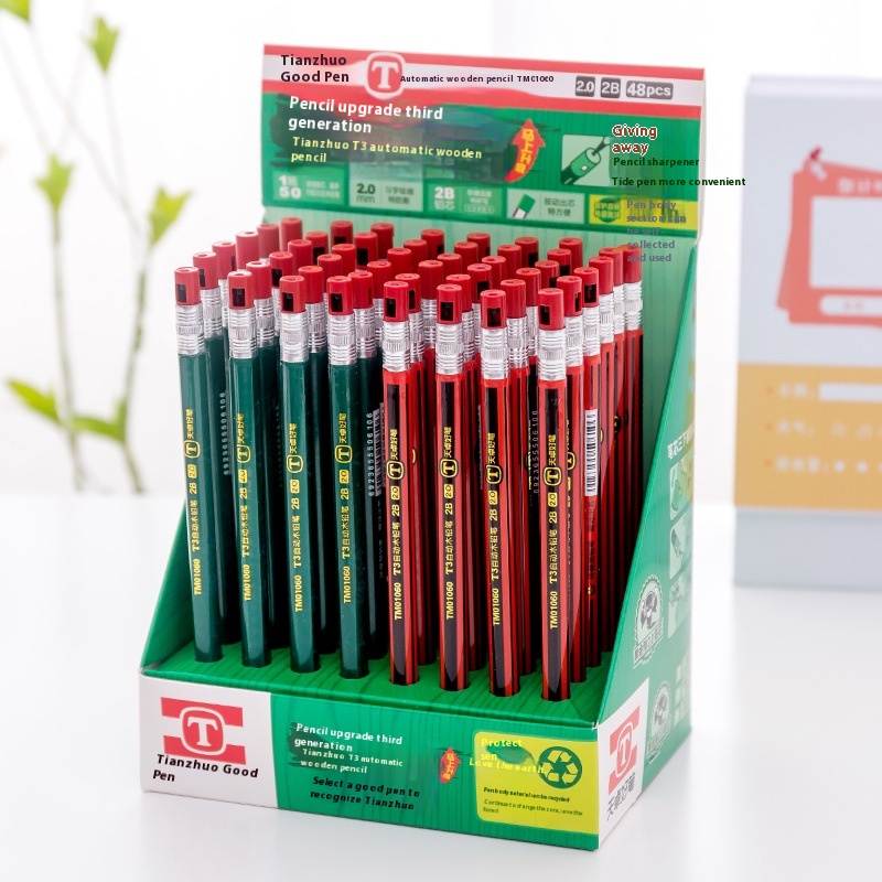 Children's Pencil Automatic Pen Primary School Students Automatic Pencil Pencil2 BLearning Supplies Creative Stationery Pencil Sharpener