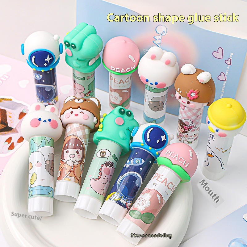 Solid Glue Sticks Children's Cartoon Cute Animal Glue Sticks Safe Formaldehyde-free Male And Female Students DIYHandmade