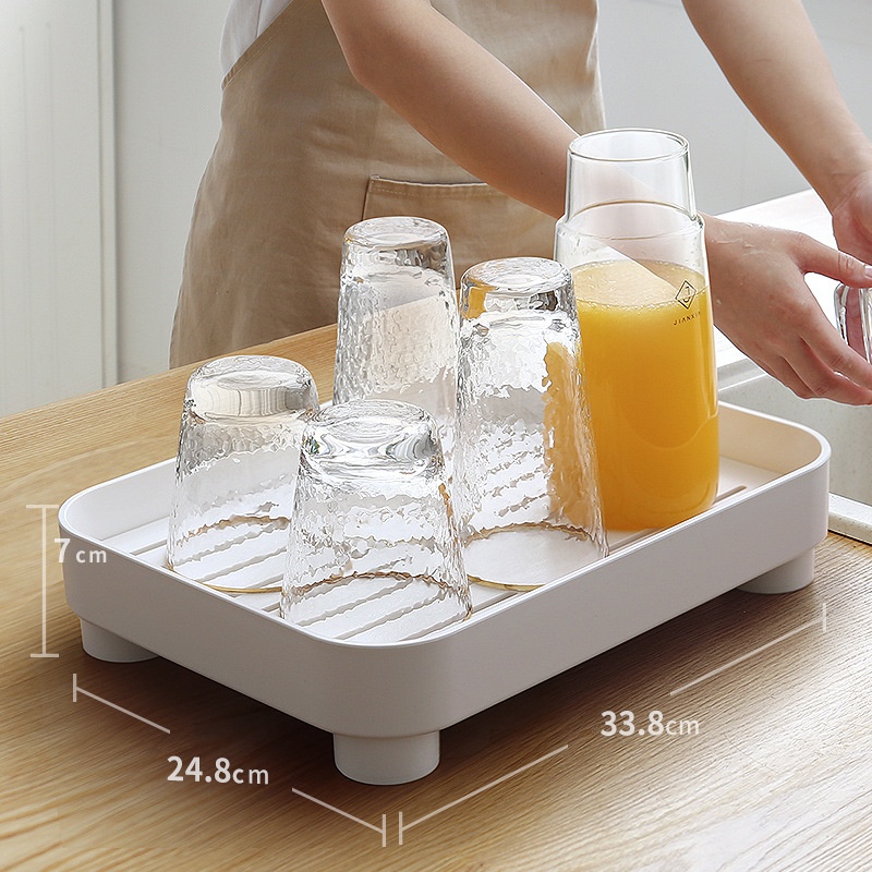 Tea Tray Household Tray Light Luxury Modern Drain Small Tea Set Exquisite Simple Simple Japanese Nordic Tea Sea Living Room