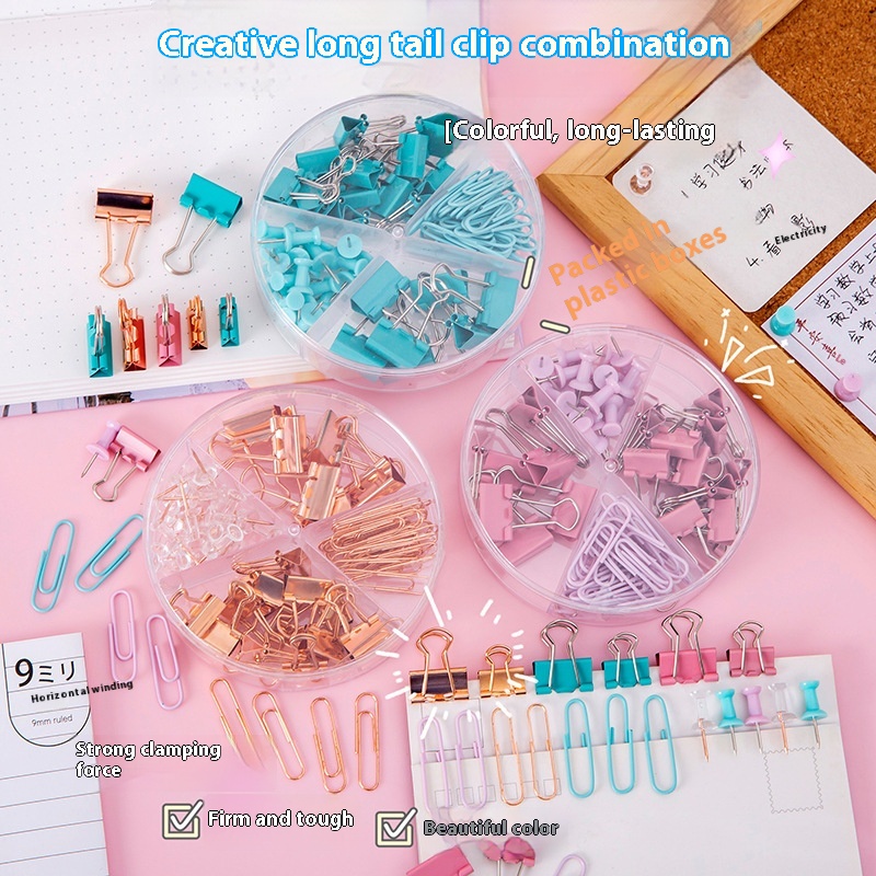 Swallowtail Clip Phoenix Tail Clip Long Tail Clip Paper Clip Mixed Book Clip Fresh Stationery Ticket Clip Multifunctional Office