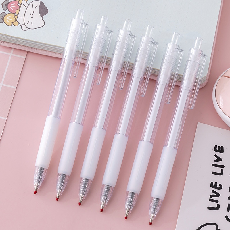Pure Color Large Capacity Press Pen Student Writing Neutral Black Signature Pen Exam Special0.5 Gift