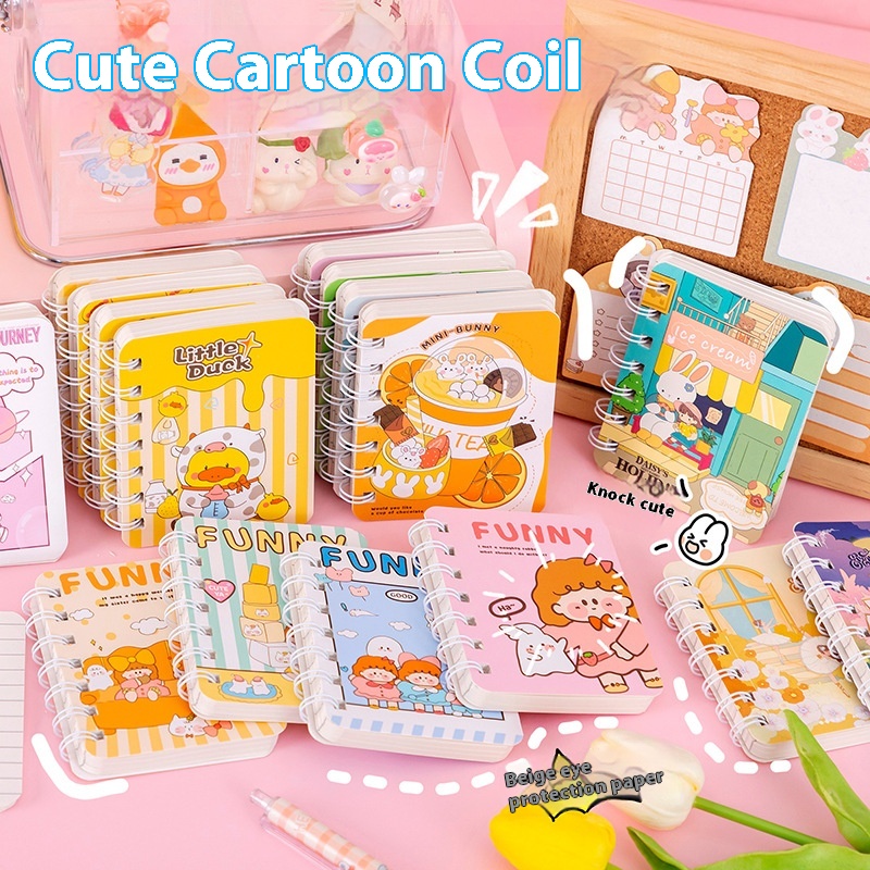Cartoon Cute Coil Book Portable Pocket Book For Girls And Boys Notepad Children's Day Stationery Gift