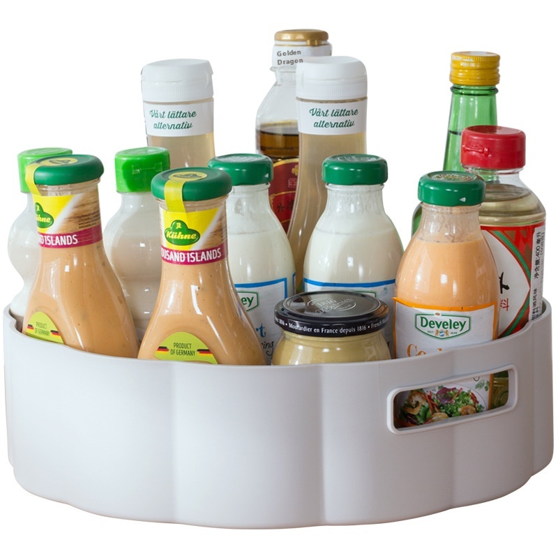 Multifunctional Rotating Non-slip Seasoning Rack Cabinet Oil,Salt,Sauce And Vinegar Storage Box Kitchen Supplies Household