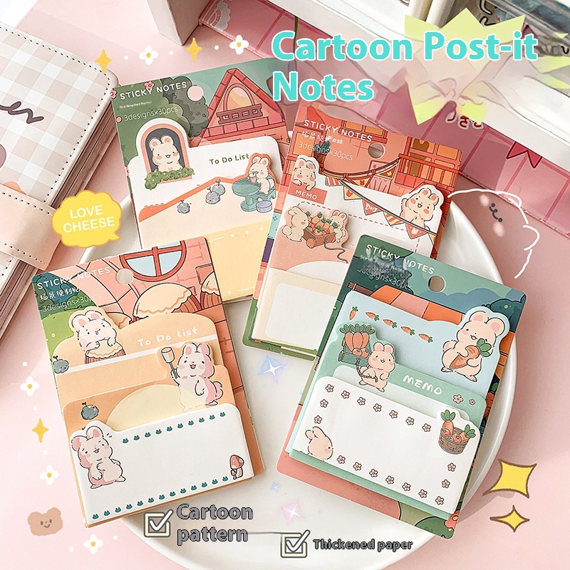 Cartoon Combination Shape Notepad Cute Hand Account Material Note Message Note Paper Sticky Note Note Girl