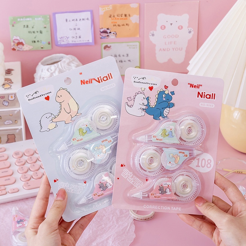 Creative Cartoon Animal Little Dinosaur Series Correction Tape Student Correction Tape Learning Stationery Gift