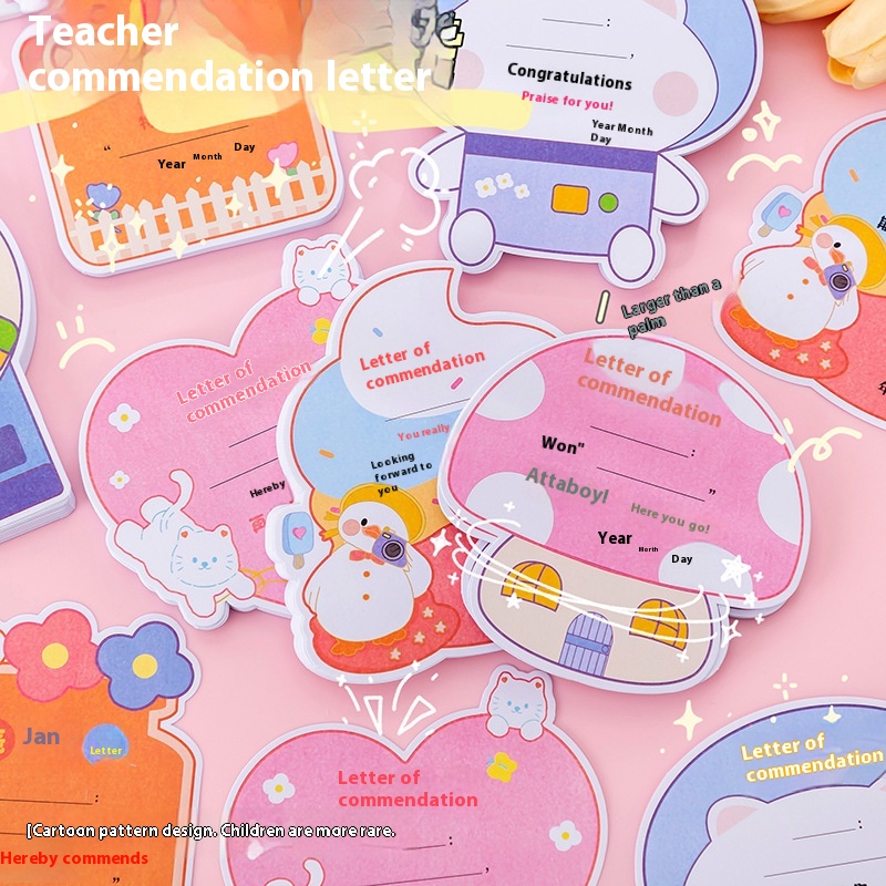 Teacher Reward Three Good Students Praise Letter Kindergarten Children Award Certificate Honor Certificate Teacher Incentive Prize