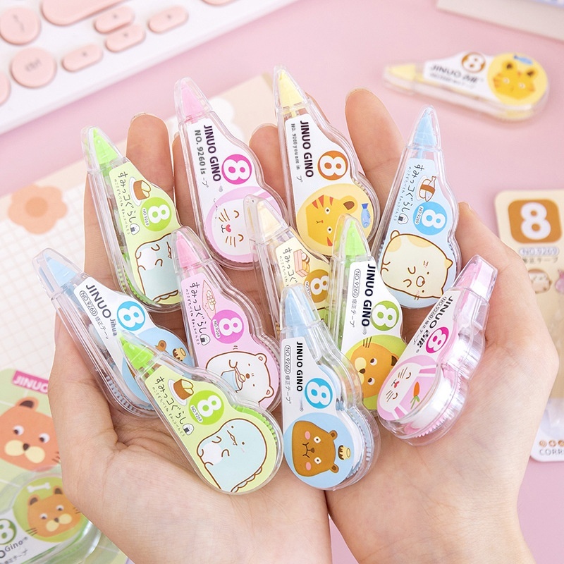 Creative Stationery Correction Tape Cartoon Animal Series Simple And Cute Small Fresh Correction Tape Smooth And Not Easy To Break