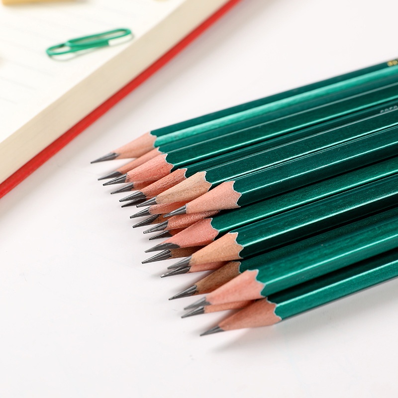 10 Hexagonal Green Rod Classic Printing Environmentally Friendly Writing Hb Pencil Exam Special2b Pencil T