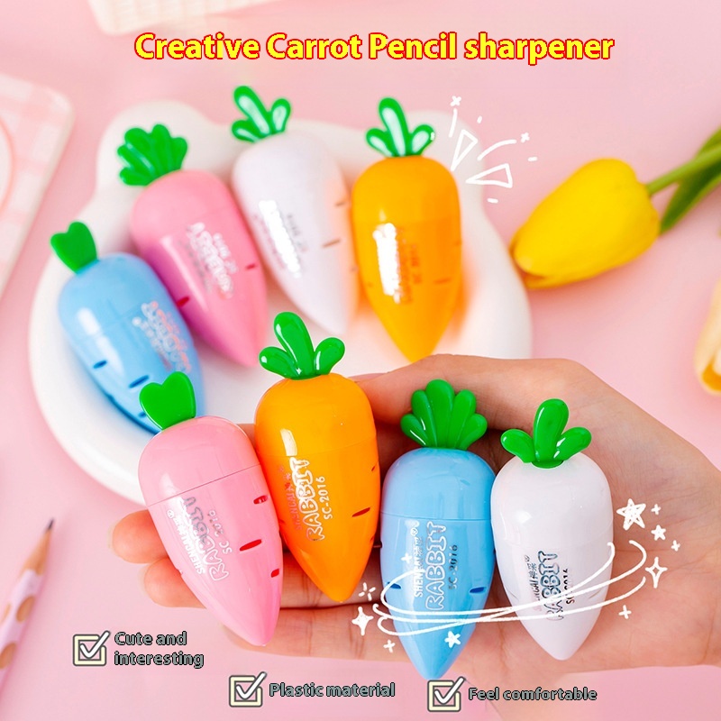 Pencil Sharpener Pencil Sharpener Elementary School Students Children Kindergarten Prize Stationery Cute Radish Pencil Sharpener Pencil Sharpener