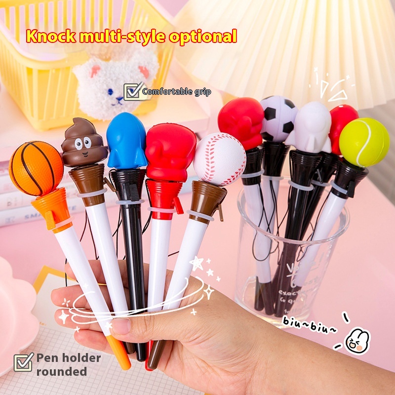 Creative Elastic Ball Pen Cute Personality Pu Slow Rebound Fist Shape Pen Student Decompression Stationery Gift Pen