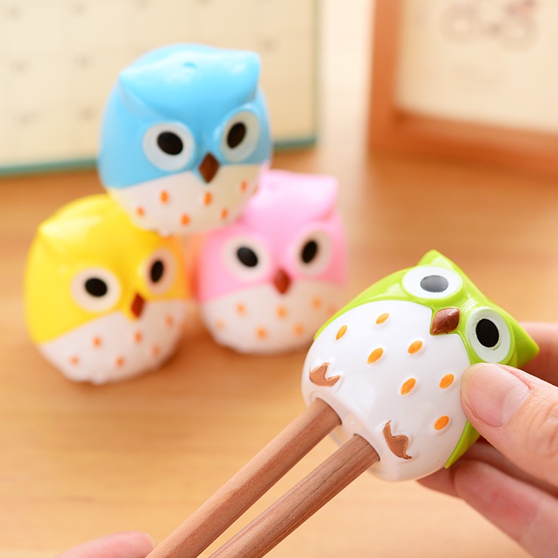 Korean Stationery Cute Cartoon Owl Pencil Sharpener Plastic Pencil Sharpener Cartoon Animal Shape XZ-79