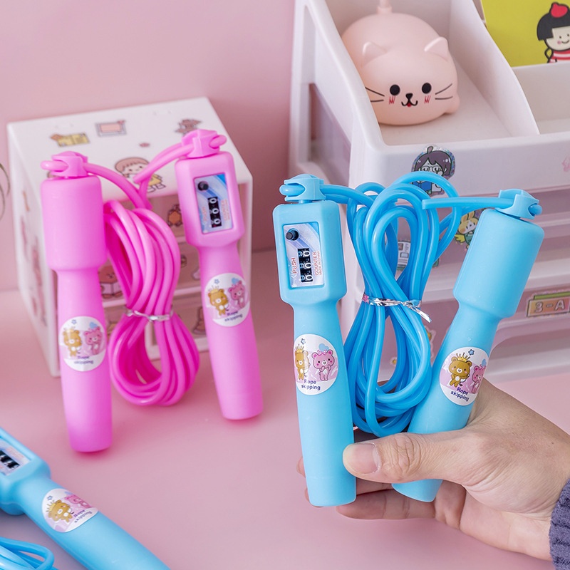 Children's Candy-colored Skipping Rope Kindergarten Primary School Students Sports Beginners Adjustable Counter Rope Fancy Junior High School Skipping Rope