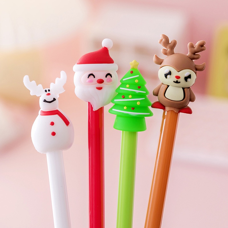 Creative Cute Cartoon Christmas Series Neutral Pen Small Fresh Student Office Signature Pen Exam Pen Stationery